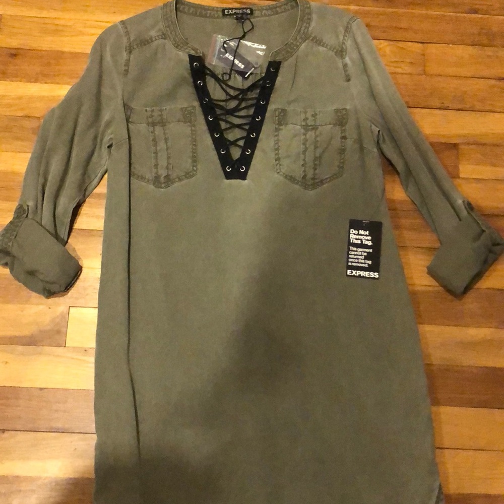 Express Lace Up Dress XS NWT